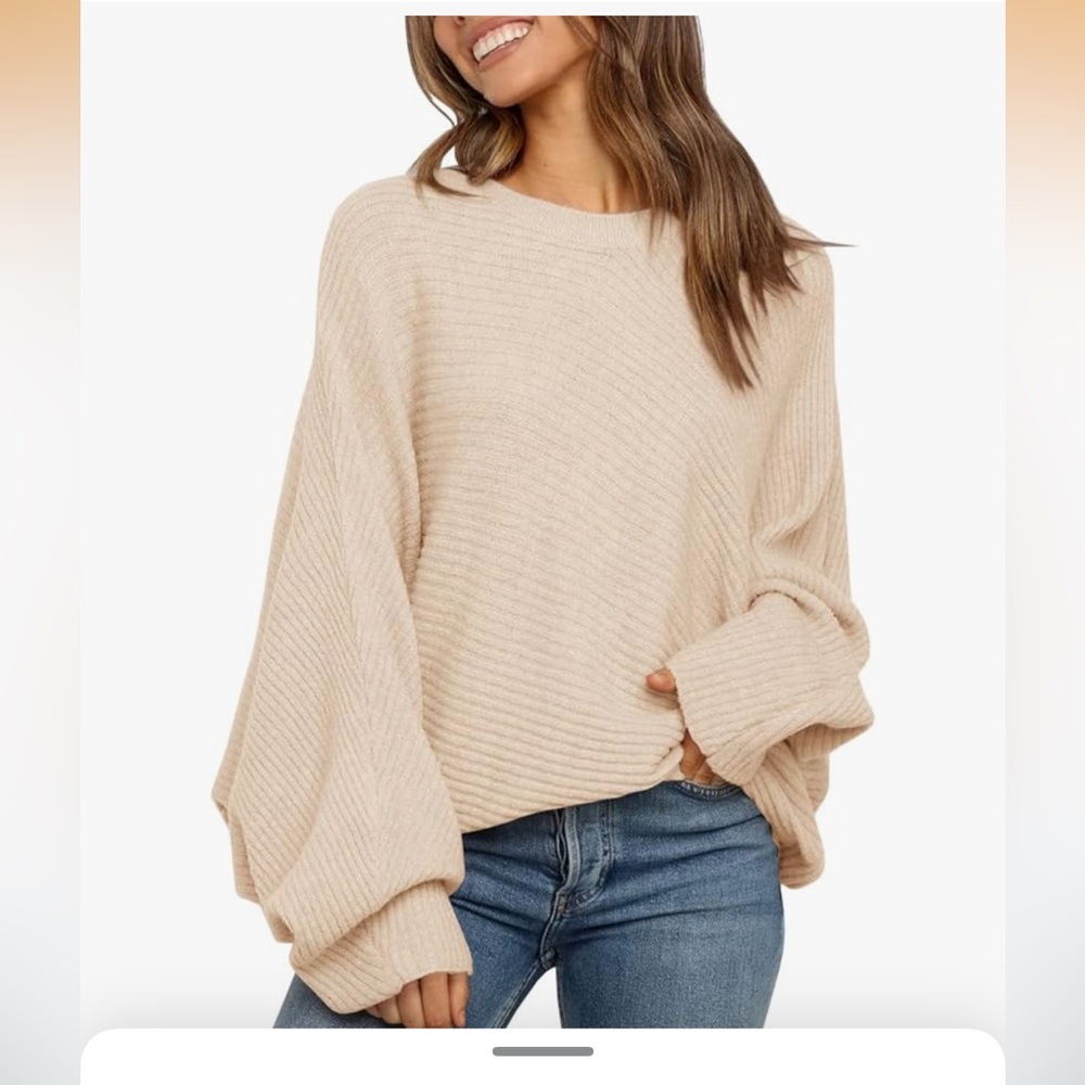 Women's Oversized Cream Sweater